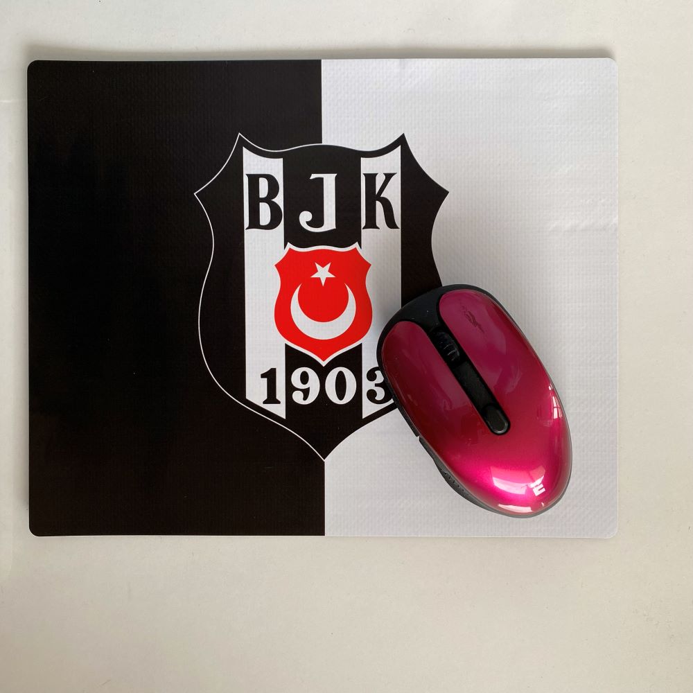 Beşiktaş Lisanlı Parçalı Siyah Beyaz Bjk Logo Mousepad