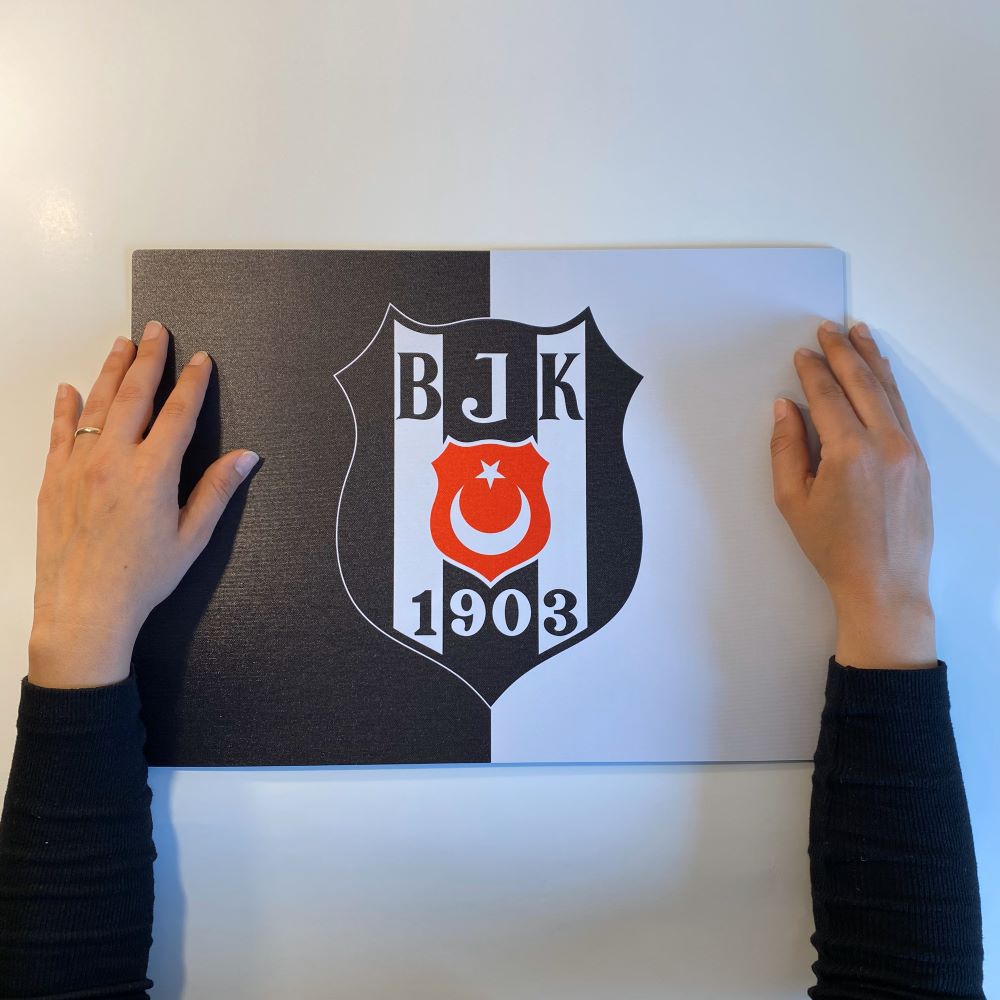 Beşiktaş Lisanlı Parçalı Siyah Beyaz Bjk Logo Amerikan Servis