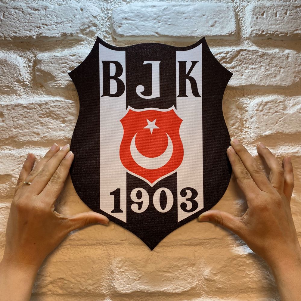 Beşiktaş Lisanlı Parlak Bjk Logo Duvar Tabelası