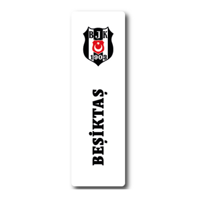 Beşiktaş Lisanlı Düz Kesim Beyaz Kitap Ayracı