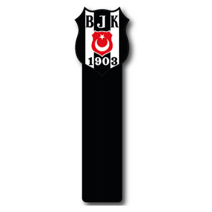 Beşiktaş Lisanlı Logo Özel Kesim Siyah Kitap Ayracı