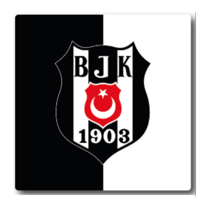 Beşiktaş Lisanlı Parlak Kare Parçalı Logolu Bardak Altlığı